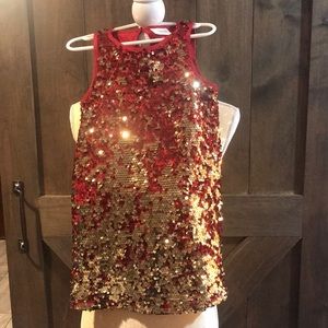 Up-down sequin party dress for little girls